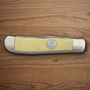 Bear & Son Mini Trapper Pocket Knife 1095HC Steel Blade Yellow Delrin Handle