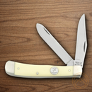 Bear & Son Trapper Pocket Knife 1095HC Steel Blades Yellow Delrin Handle