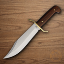 Bear & Son Cocobola Gold Fixed Knife 7.38" 12C27 Sandvik Steel Blade Cocobolo Wood Handle