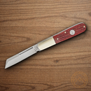Bear & Son Barlow Folding Knife 3" 1095HC Steel Blade Red Bone Handle