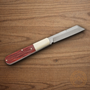 Bear & Son Barlow Folding Knife 3" 1095HC Steel Blade Red Bone Handle