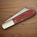 Bear & Son Barlow Folding Knife 3" 1095HC Steel Blade Red Bone Handle