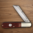 Bear & Son Barlow Folding Knife 3" 1095HC Steel Blade Red Bone Handle
