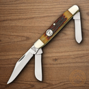 Bear & Son Stockman Pocket Knife 1095HC Steel Blade Red Bone Handle.