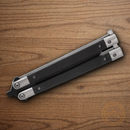 Bear & Son Butterfly Folding Knife 3.38" Stainless Steel Blade Black G10 Handle