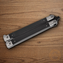 Bear & Son Butterfly Folding Knife 3.38" Stainless Steel Blade Black G10 Handle