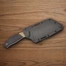 Bear & Son Professional Chopping Kitchen Knife 5" 14C28N Sandvik Steel Blade Brown/Black Micarta/G10 Handle
