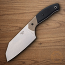 Bear & Son Professional Chopping Kitchen Knife 5" 14C28N Sandvik Steel Blade Brown/Black Micarta/G10 Handle