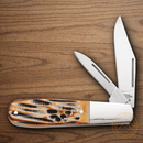 Bear & Son Baby Barlow Pocket Knife Carbon Steel Blades India Stag Bone Handle