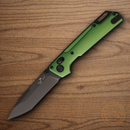 Bear & Son Nekama I Folding Knife 3.25" 14C28N Sandvik Steel Blade Green Aluminum Handle