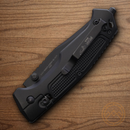Bear & Son Rancor IV Folding Knife 3.25" 14C28N Sandvik Steel Blade Black Aluminum Handle