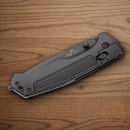 Bear & Son Slide Folding Knife 3.25" Stainless Steel Blade Black Aluminum Handle