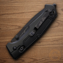 Bear & Son Slide Folding Knife 3.25" Stainless Steel Blade Black Aluminum Handle