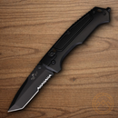Bear & Son Slide Folding Knife 3.25" Stainless Steel Blade Black Aluminum Handle