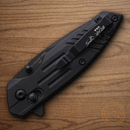 Bear & Son Slide Lock Folding Knife 2.5" Stainless Steel Blade Black Zytel Handle