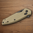Bear & Son Slide Folding Knife 2.5" Stainless Steel Blade Desert Sand Zytel Handle