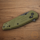Bear & Son Slide Folding Knife 2.5" Stainless Steel Blade OD Green Zytel Handle