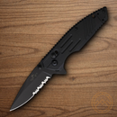 Bear & Son Slide Folding Knife 3.25" D2 Tool Steel Blade Black Zytel Handle