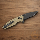 Bear & Son Slide Folding Knife 3.25" D2 Tool Steel Blade Desert Tan Zytel Handle