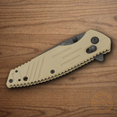 Bear & Son Slide Folding Knife 3.25" D2 Tool Steel Blade Desert Tan Zytel Handle