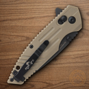 Bear & Son Slide Folding Knife 3.25" D2 Tool Steel Blade Desert Tan Zytel Handle