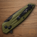 Bear & Son Slide Folding Knife 3.25" D2 Tool Steel Blade OD Green Zytel Handle