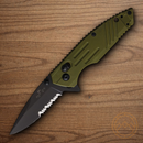 Bear & Son Slide Folding Knife 3.25" D2 Tool Steel Blade OD Green Zytel Handle