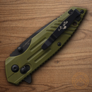 Bear & Son Slide Folding Knife 3.25" D2 Tool Steel Blade OD Green Zytel Handle