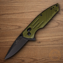 Bear & Son Slide Folding Knife 3.25" D2 Tool Steel Blade OD Green Zytel Handle