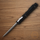 Bear & Son Auto OTF Folding Knife 3.5" Stainless Steel Blade Black Aluminum Handle
