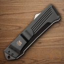 Bear & Son Auto Double Clutch IV Folding Knife 2.5" D2 Tool Steel Blade Black Aluminum Handle