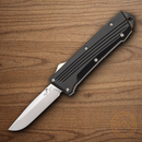 Bear & Son Auto Double Clutch IV Folding Knife 2.5" D2 Tool Steel Blade Black Aluminum Handle