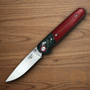 Bear & Son Lawman Folding Knife 3.25" D2 Tool Steel Blade Red Bone Handle
