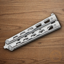 Bear & Son Butterfly Trainer Folding Knife 3" Stainless Steel Blade Stainless Handle