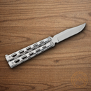 Bear & Son Butterfly Folding Knife 3" Stainless Steel Blade Stainless Handle