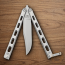 Bear & Son Butterfly Folding Knife 3" Stainless Steel Blade Stainless Handle