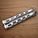 Bear & Son Butterfly Folding Knife 3.63" Damascus Steel Blade Stainless Handle