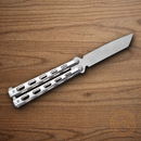 Bear & Son Balisong Butterfly Folding Knife 3.38" 440 Steel Blade Stainless Handle