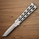 Bear & Son Balisong Butterfly Folding Knife 3.38" 440 Steel Blade Stainless Handle