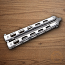 Bear & Son Butterfly Folding Knife 3.63" Damascus Steel Blade 440 Stainless Handle