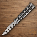 Bear & Son Butterfly Folding Knife 3.63" 440 Steel Blade Stainless  Handle