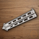 Bear & Son Butterfly Folding Knife 3.63" 440 Steel Blade Stainless Handle
