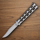 Bear & Son Butterfly Folding Knife 3.63" 440 Steel Blade Stainless Handle