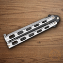 Bear & Son Butterfly Folding Knife 3.38" 1095HC Steel Blade 440 Stainless Handle