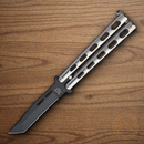 Bear & Son Butterfly Folding Knife 3.38" 1095HC Steel Blade 440 Stainless Handle