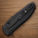 Bear & Son Spartan Folding Knife 2.88" Stainless Steel Blade Black Stainless Handle