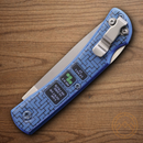 Bear & Son Farmhand Gamer Folding Knife 2.63" Stainless Steel Blade Blue Aluminum Handle