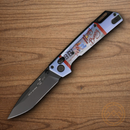 Bear & Son Nekama I Folding Knife 3.5" 14C28N Sandvik Steel Blade Green Aluminum Handle