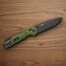 Bear & Son Nekama I Folding Knife 3.5" 14C28N Sandvik Steel Blade Green Aluminum Handle