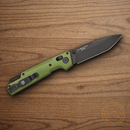 Bear & Son Nekama I Folding Knife 3.5" 14C28N Sandvik Steel Blade Green Aluminum Handle